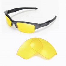 Walleva Yellow Replacement Lenses for Oakley Flak Jacket Sunglasses